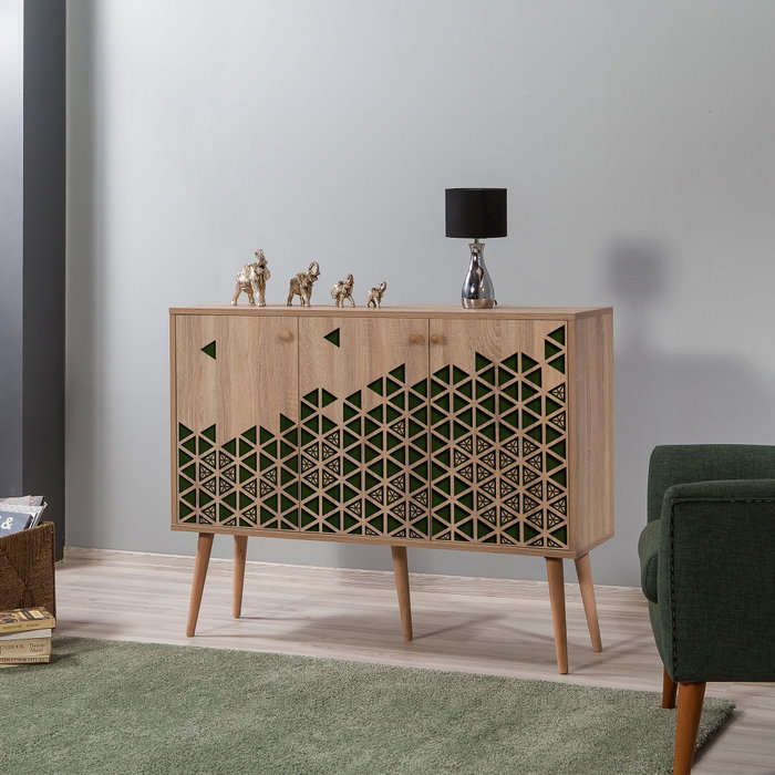 Hanah Home Mega-121 Consola Roble Sonoma 120x90x36 cm